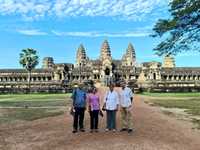 Joyful Moment at Angkor Wat Temple