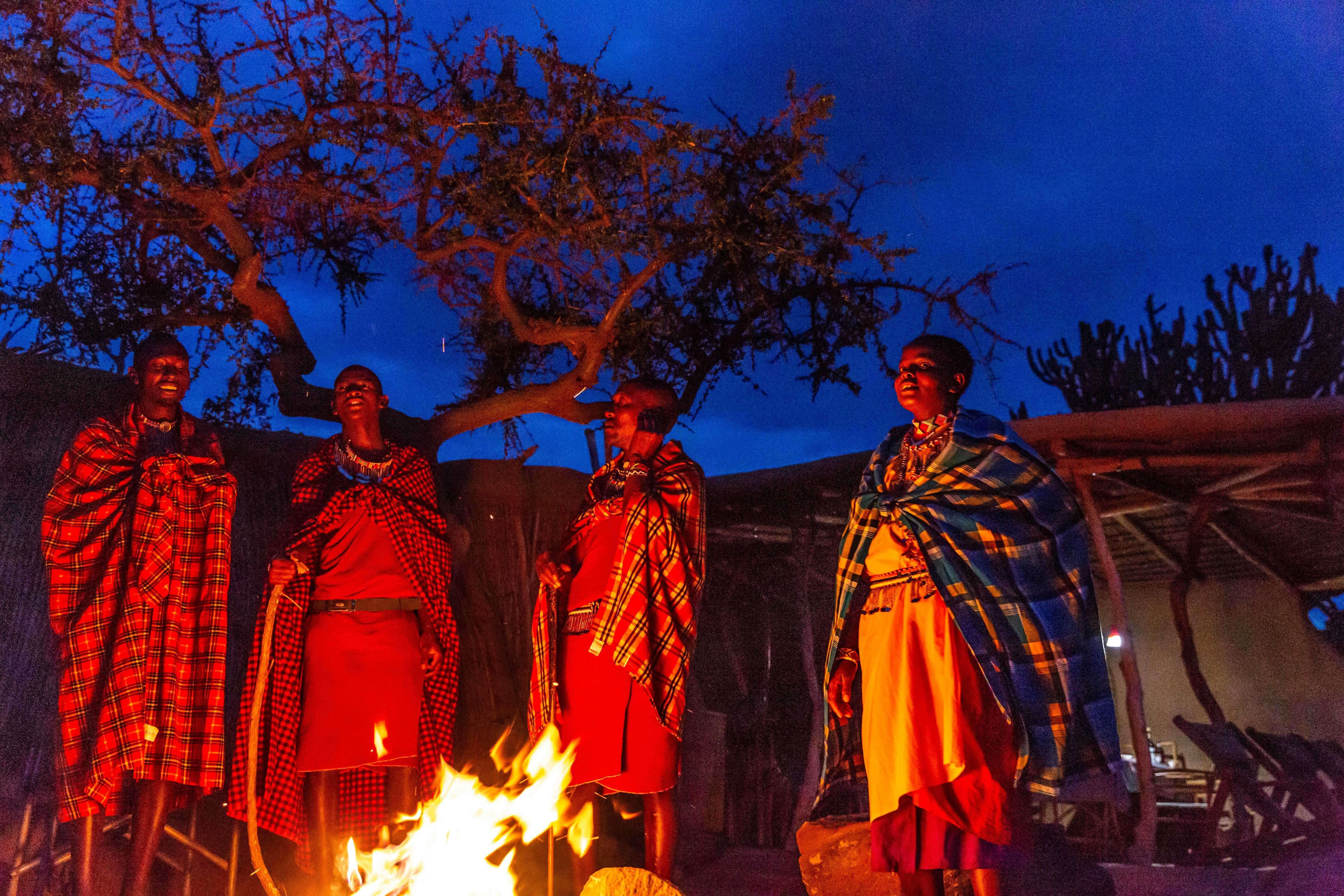 Maasai-People-Campfiring