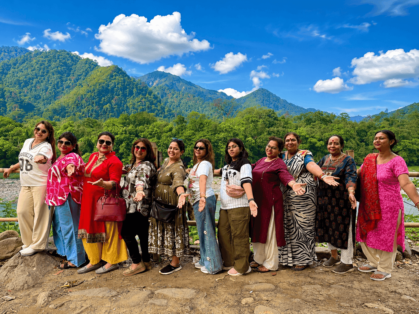 Joyful ladies group at Arunachal Pradesh