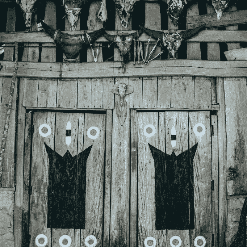 Crafted Doors With Deer Heads